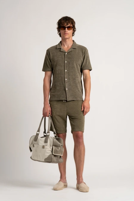 khaki sponge Jogging short |  Quality brand Europann