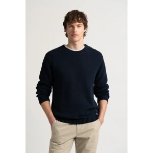 navy round sweater buttoned on the shoulder Quality brand Europann