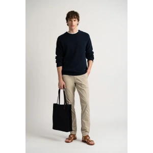 navy round sweater buttoned on the shoulder Quality brand Europann
