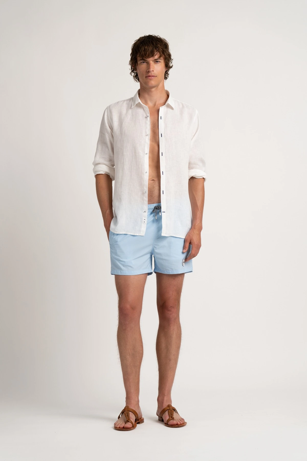 Plain sky blue swimshort for mens |  Quality brand Europann