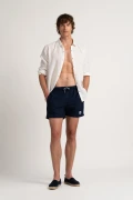SOFT - Plain navy blue swim shorts