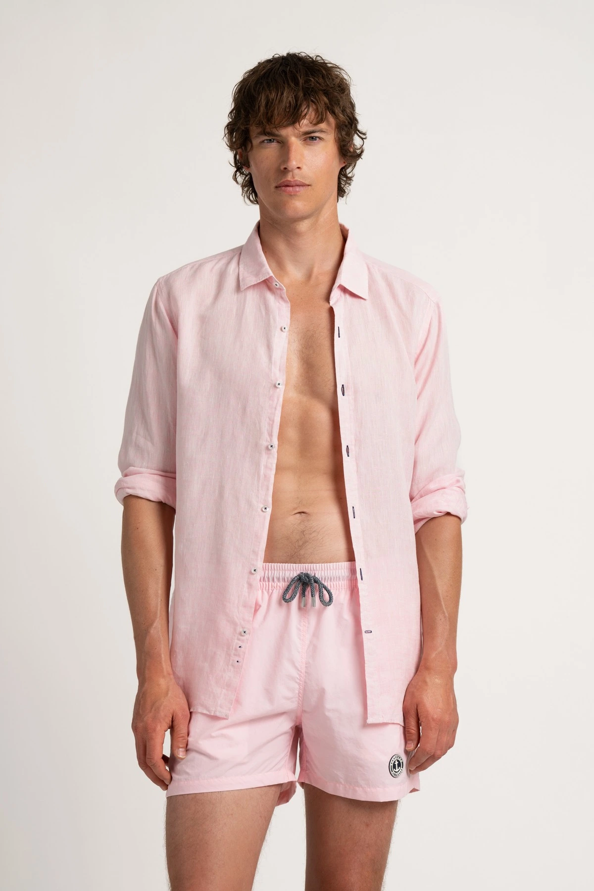 Short de bain uni rose  homme|Maillot de qualité - Europann