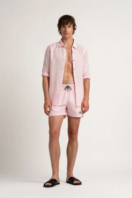 Short de bain uni rose  homme|Maillot de qualité - Europann