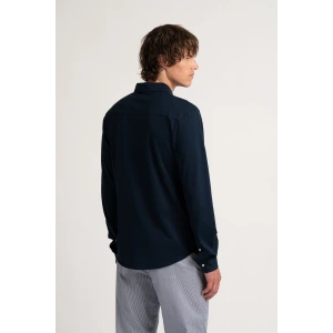 Navy blue color long sleeves shirt for men | Quality brand Europann