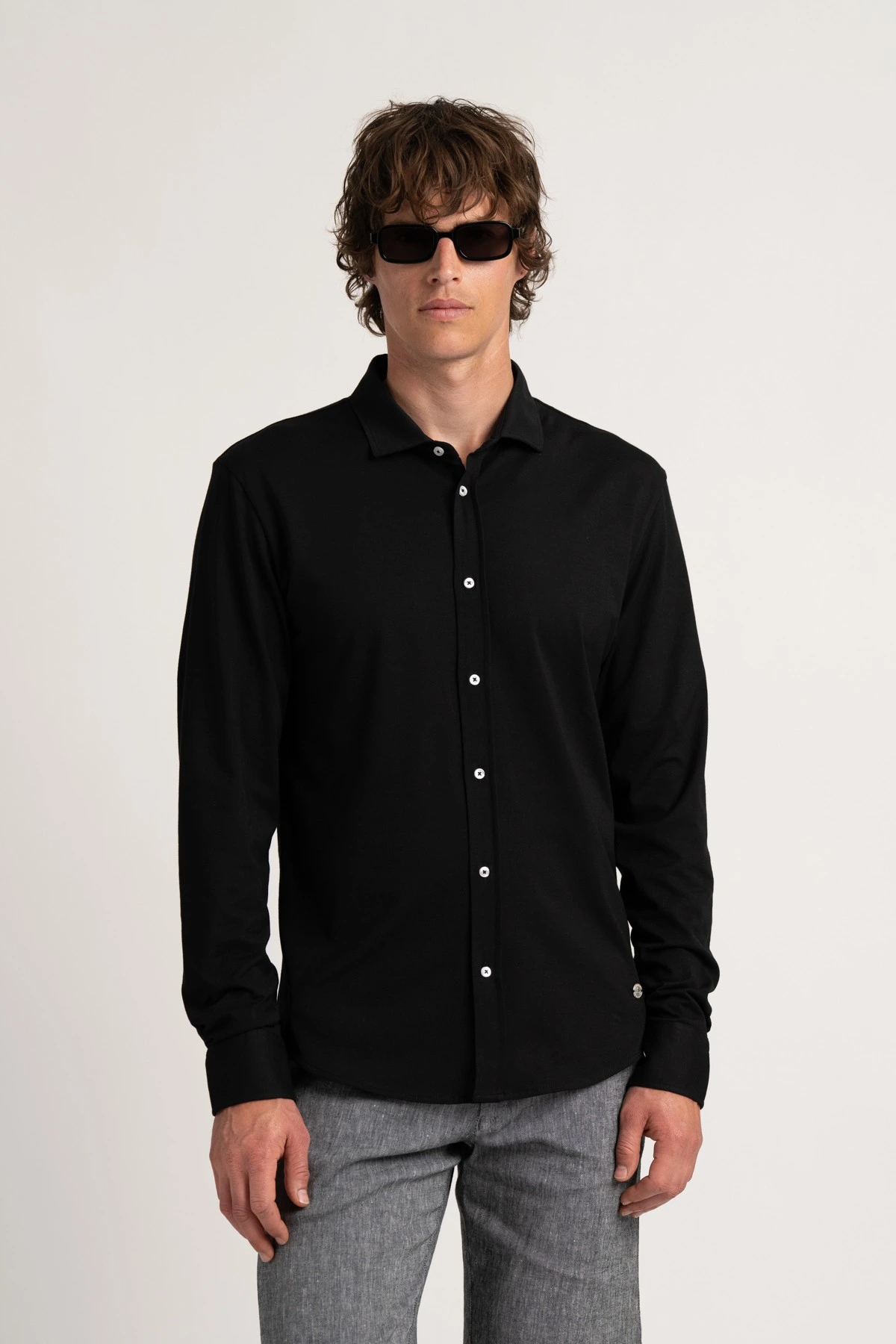 Chemise manches longues jersey slim fit |Marque de qualité - Europann