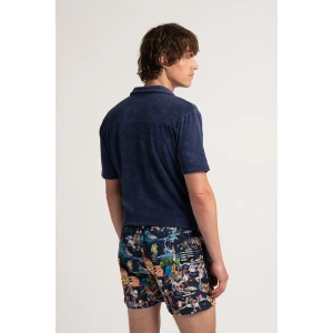Short de bain bleu marine imprimé original St Tropez|Maillot de qualité - Europann