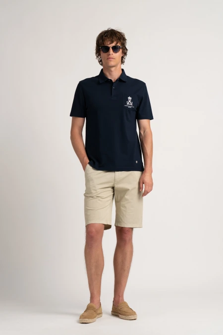 Cotton men's plain beige bermuda |  Quality brand Europann