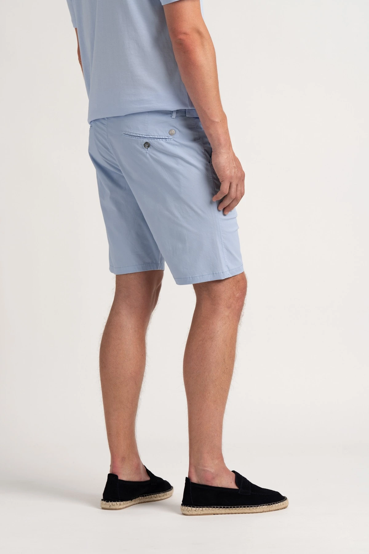 Cotton men's plain sky blue bermuda |  Quality brand Europann