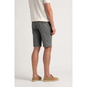 Linen-blended men's blue bermuda |  Quality brand Europann