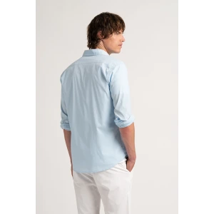 Plain sky blue color long sleeves shirt for men | Quality brand Europann
