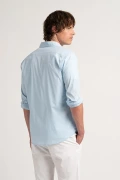 Plain sky blue color long sleeves shirt for men | Quality brand Europann