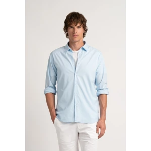 Plain sky blue color long sleeves shirt for men | Quality brand Europann