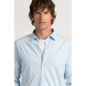 Plain sky blue color long sleeves shirt for men | Quality brand Europann