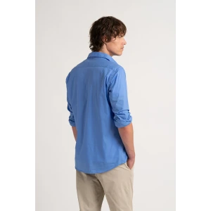 Plain ocean blue color long sleeves shirt for men | Quality brand Europann