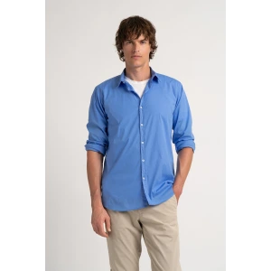 Chemise Homme manches longues unie ocean slimfit|Europann