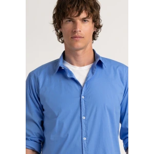 Chemise Homme manches longues unie ocean slimfit|Europann