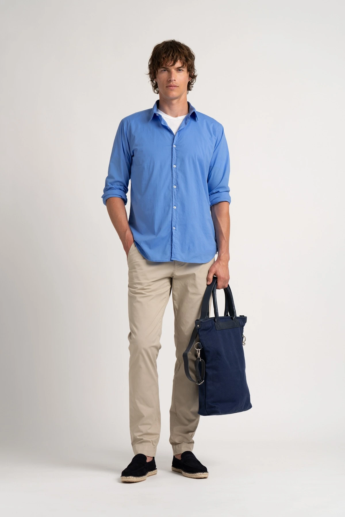 Chemise Homme manches longues unie ocean slimfit|Europann
