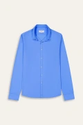 Plain ocean blue color long sleeves shirt for men | Quality brand Europann