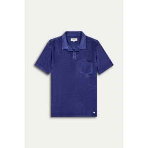 MITCH - Polo éponge indigo