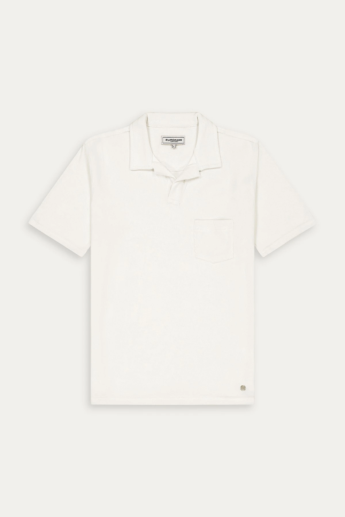 Polo tissu éponge blanc | Marque de qualité - Europann