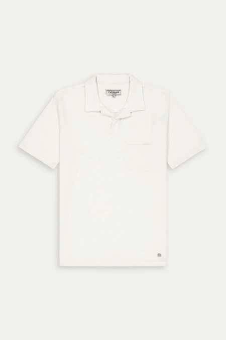 Polo tissu éponge blanc | Marque de qualité - Europann