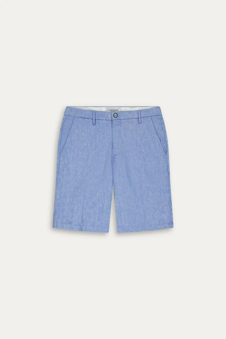 Bermuda en lin chiné  coupe ajustée homme|Marque de qualité - Europann