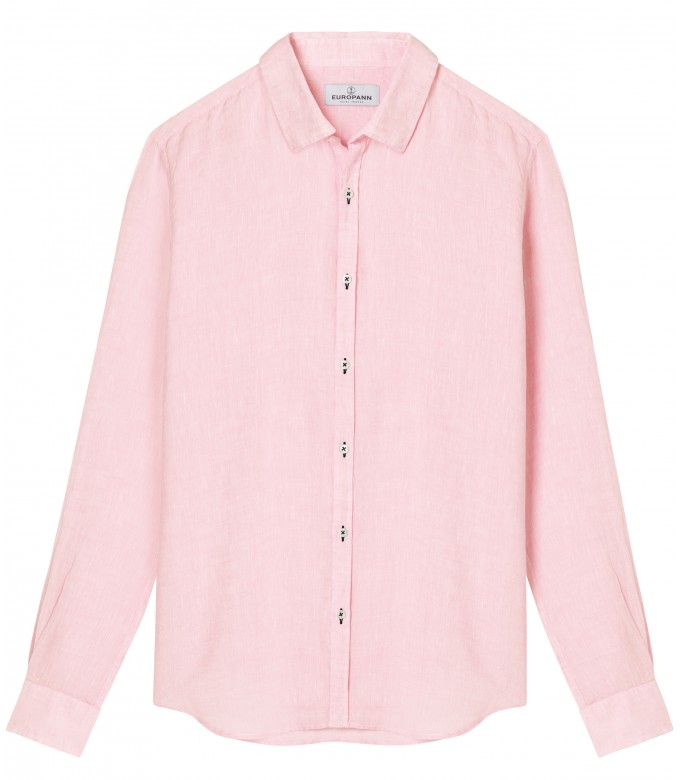 JONAS - Casual linen shirt, pink