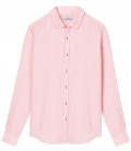 JONAS - Chemise unie lin rose