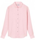 JONAS - Chemise unie lin rose