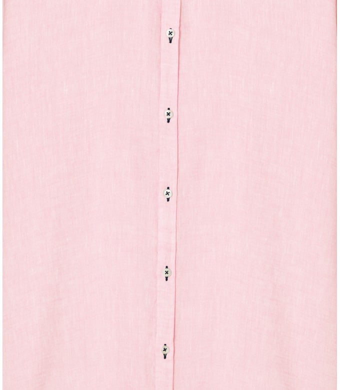 JONAS - Plain linen shirt pink