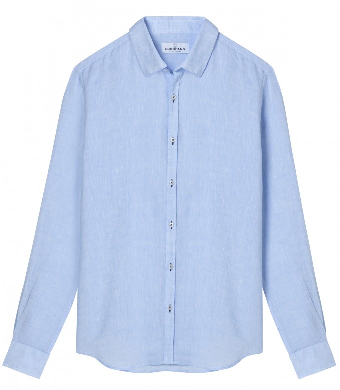 JONAS - Casual linen shirt, light blue