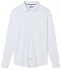 STUART - Chemise jersey coton slim-fit blanc