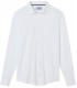 STUART - Chemise en coton fin uni slim-fit, blanc