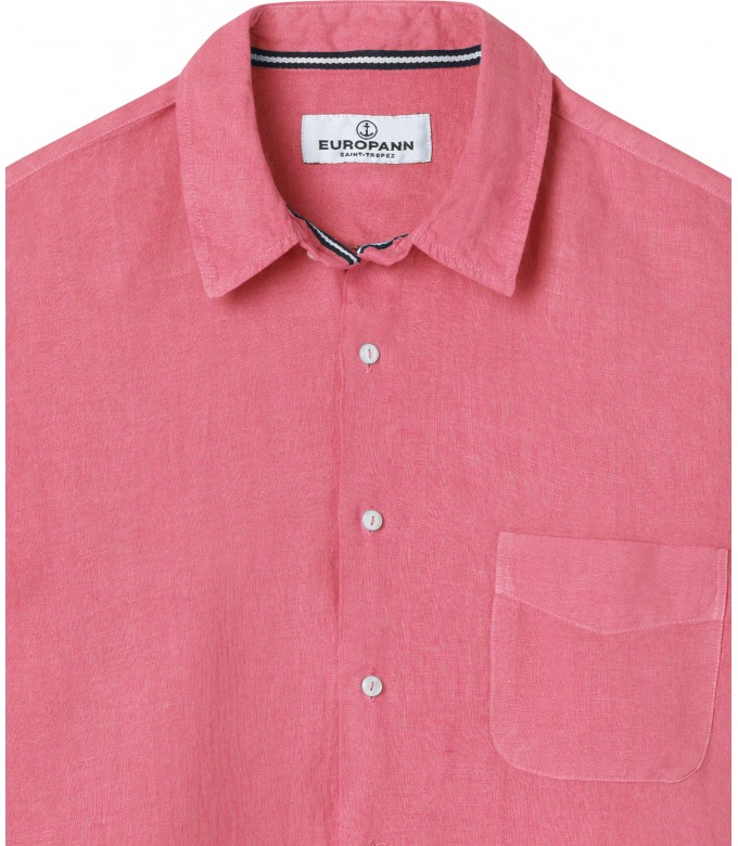 DIVA - Chemise décontractée en lin, fuchsia