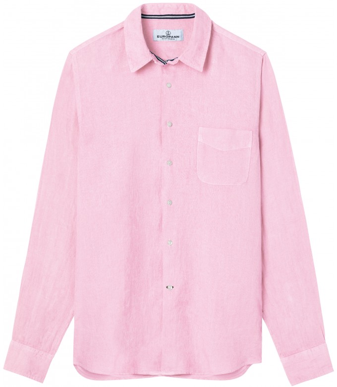 DIVA - Casual linen shirt, light pink