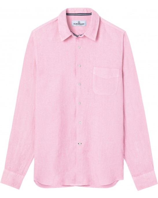 DIVA - Casual linen shirt, light pink