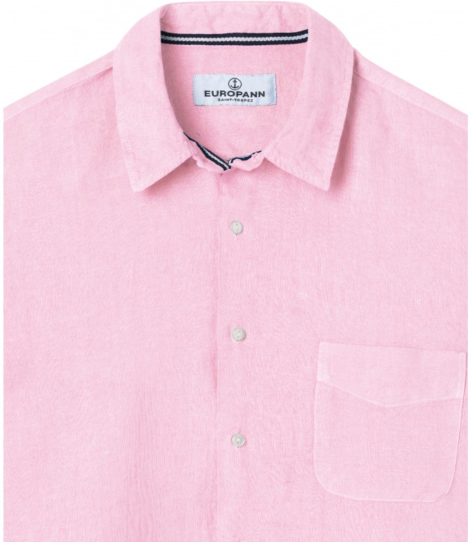 DIVA - Plain linen shirt pink