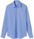 VARDY - Chemise unie voile de coton bleu océan