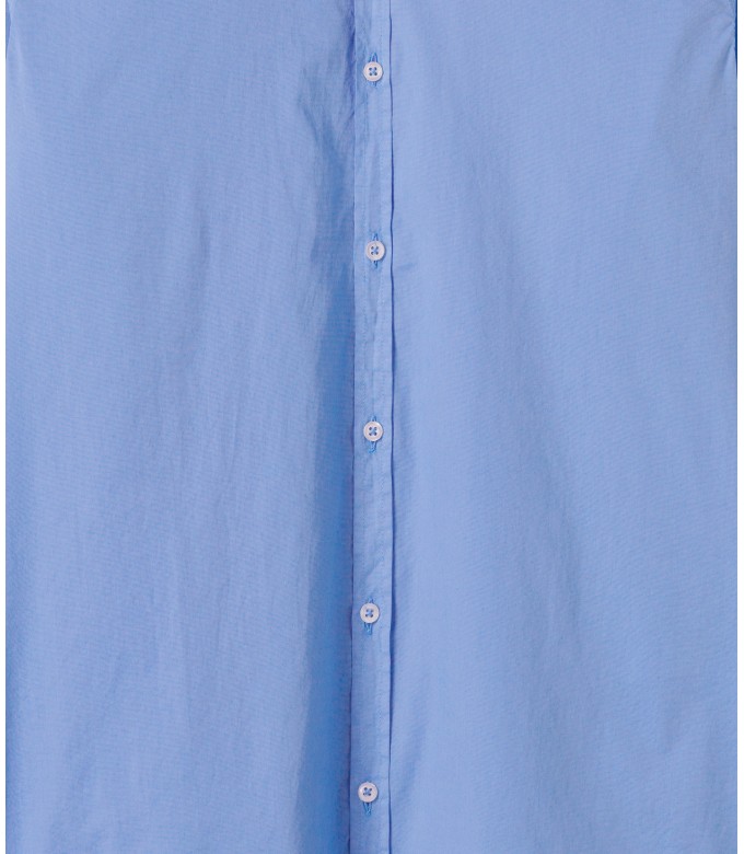 VARDY - Casual plain cotton voile shirt, ocean