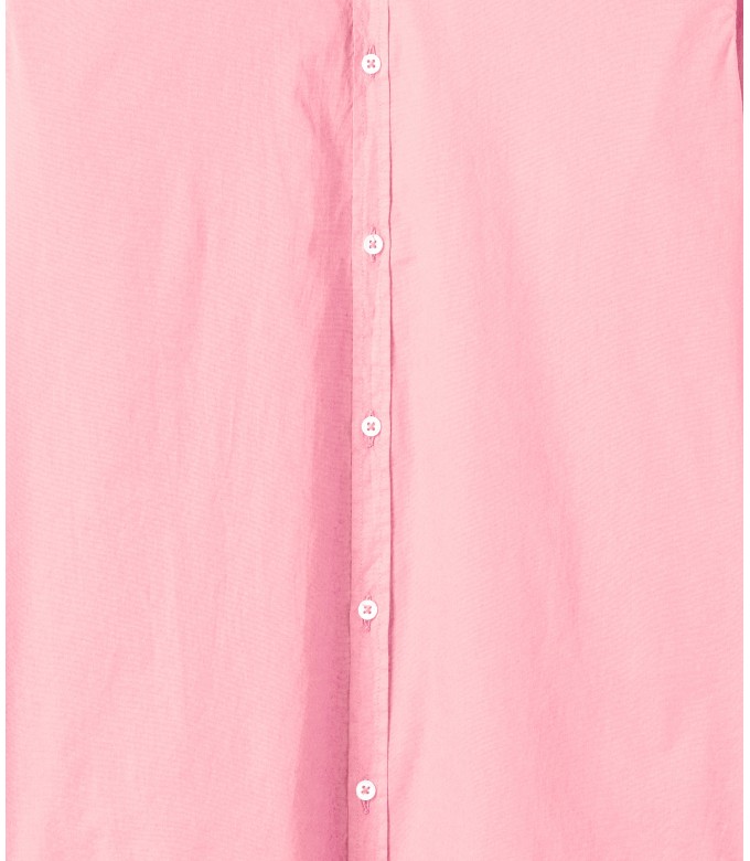 VARDY - Chemise en voile de coton unie décontractée, rose