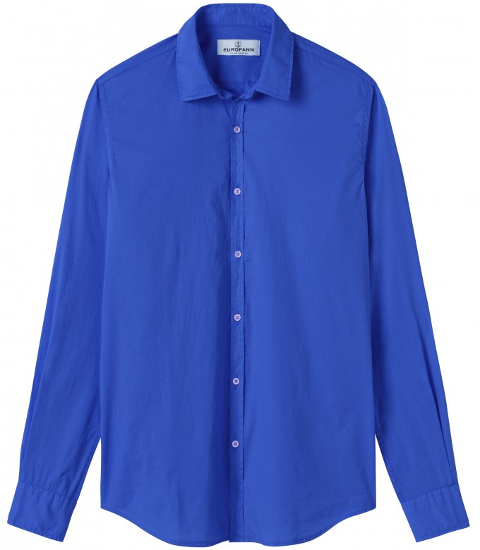 VARDY - Casual cotton-voile shirt, Klein blue 