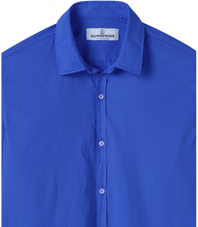 VARDY - Chemise en voile de coton unie décontractée, gitane