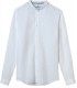 STAN - Mao collared linen casual shirt, white 