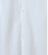 STAN - Chemise décontractée en lin col mao, blanche 