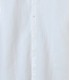 STAN - Mao collared linen casual shirt, white 