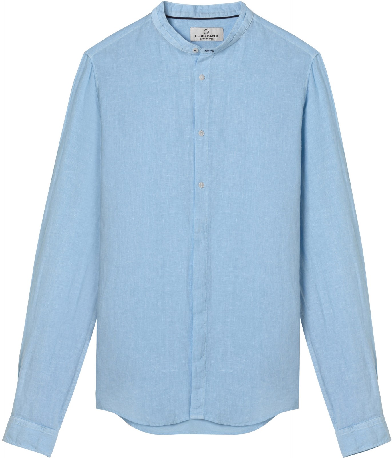 Men s casual sky blue linen shirt Quality brand Europann