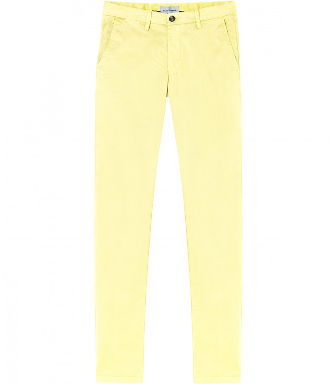 FLASH - Pantalon chino slim, jaune