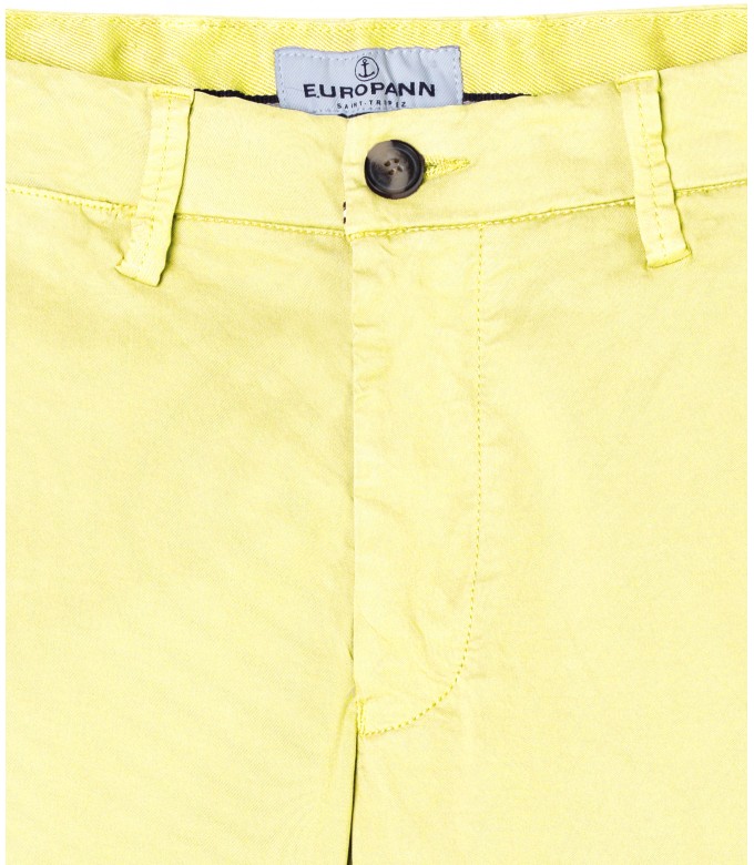 FLASH - Slim fit cotton chinos, yellow