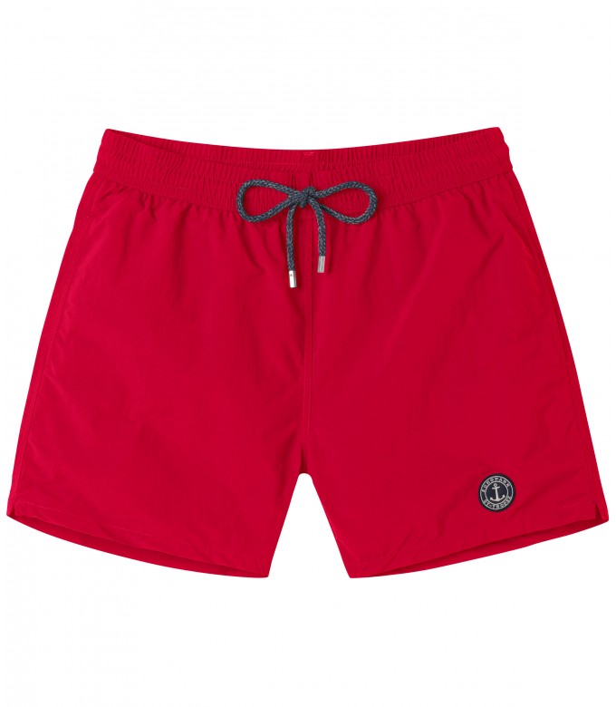 SOFT - Short de bain uni, rouge