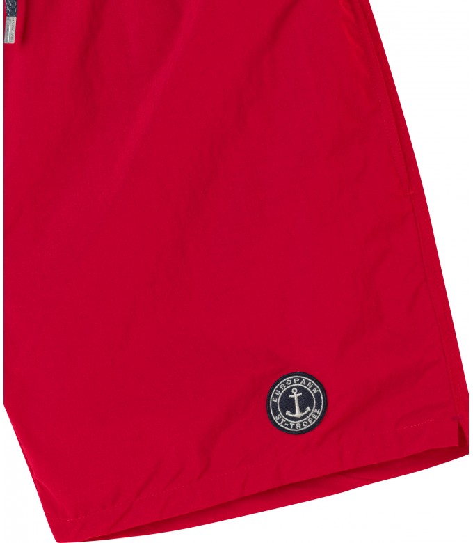 SOFT - Plain color slim fit swimshorts, red